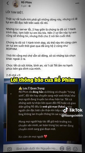 Rổ Phim Chính Thức Ngừng Hoạt Động