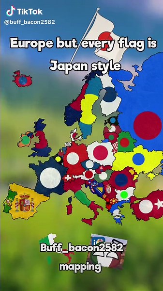 Europe but every flag is japan's style