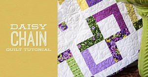 When we were children my sister and I would tie daisies together to make a simple, sweet and elegant chain that would hang around our necks. Much like those necklaces, Jenny's most recent Daisy Chain Tutorial is simple to make and adds a touch of sweetness and elegance to any room! Watch the full tutorial here: http://bit.ly/qt_t233_FB What colors are you envisioning making this beautiful pattern in? Share your ideas with us in the comments! | Quilting Deals - Missouri Star Quilt Co