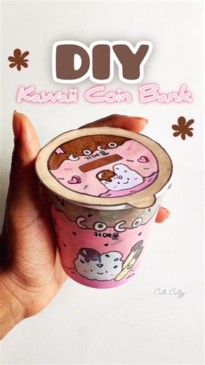 KAWAII COIN BANK 🐻 #shorts #viralshorts #craft