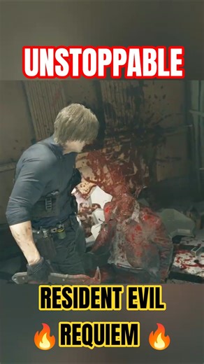 Leon S. Kennedy is literally UNSTOPPABLE! 🔥 #residentevilrequiem