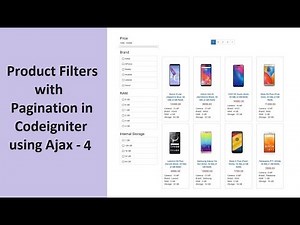 Product Filters in Codeigniter using Ajax - 4