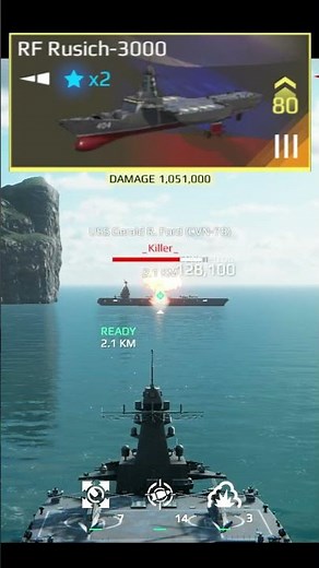 New RF Rusich-3000 Frigate (5x☢️HyFly-2 (Nuke) Damage Test #modernwarships