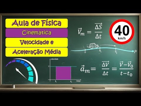 VELOCIDADE E ACELERAÇÃO MÉDIA - CINEMÁTICA AULA 5 (CURSO DE FÍSICA COMPLETO)