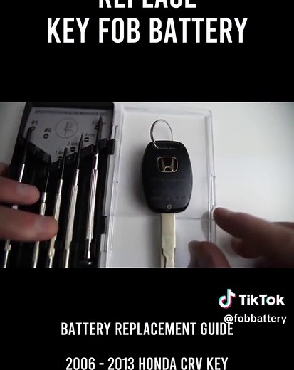 2006 - 2013 Honda CRV Key Battery Replacement Guide #auto #howto #battery #carfob #keyfob #hondacrv #crvfacts #diyrepair #hondakey #mechaniclife