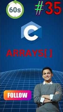 Array in C Explained in 60 Seconds | Beginner Friendly #shorts #dsa #coding #tech