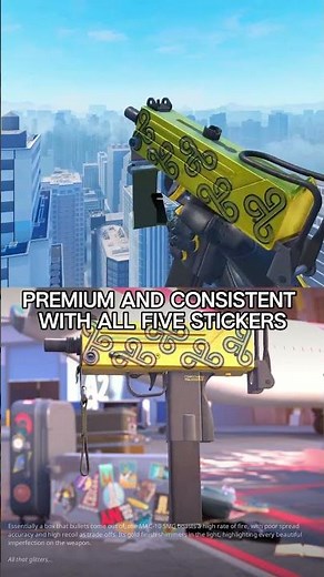 MAC-10 Gold Brick x Glock Snack Attack Sticker Crafts | #cs #cs2 #crafts #update