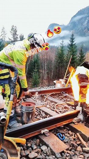 Thermit Welding Process on Railway Tracks