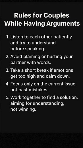 Rules for Couples During Arguments Healthy Relationship Tips #motivation #psycholgyfacts #quotes