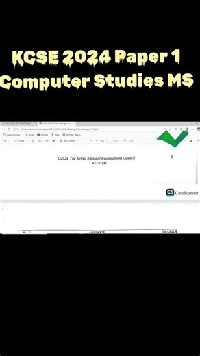 KCSE 2024 Computer Studies Paper 1 Marking Scheme🔥 Full Answers Revealed! 💻🇰🇪📚#KCSE2024ComputerMS