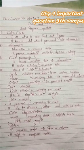 fbise 9th computer chapter 4 important question.. #computereducation