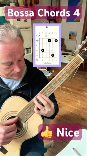 Bossa Nova Chords 4 #guitar #acousticguitar #bossanovajazz #classicalguitar #jazzguitar #chords