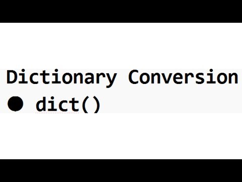 53.3 Type casting(Dict type conversion)