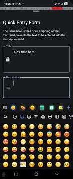 Modal with TextField Lost Focus and Trap