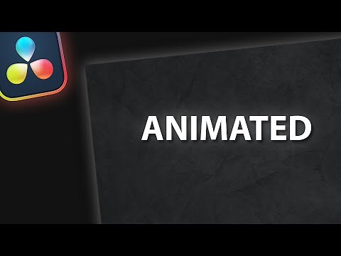 ANIMATED Paper Background TEXTURE in 60sec | Davinci Resolve