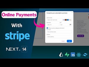 Stripe Online Payments In Next JS 14 - Full Guide
