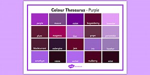 Colour Thesaurus Word Mat Purple