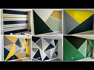 Amazing 100 Geometric Wall Paint Designs for Accent Wall Ideas in Hall | Home interior