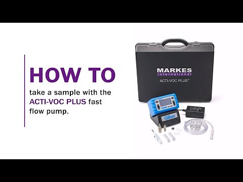 How to take a sample with the ACTI-VOC PLUS fast flow pump