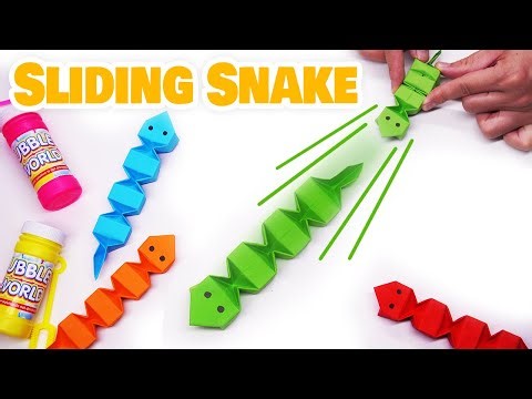 Fun Origami Sliding Paper Snake | Easy Origami