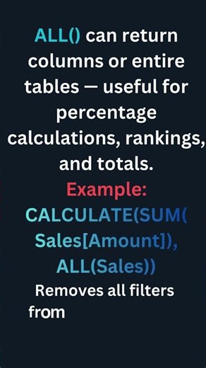 ALL() vs REMOVEFILTERS(): Which One Should You Use ? | Power BI Quick Tips ⚡ #dataanalytics#dax