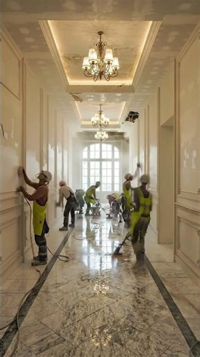Luxury Hotel Corridor Renovation Timelapse From Old Hallway to 5 Star Interior Design ✨