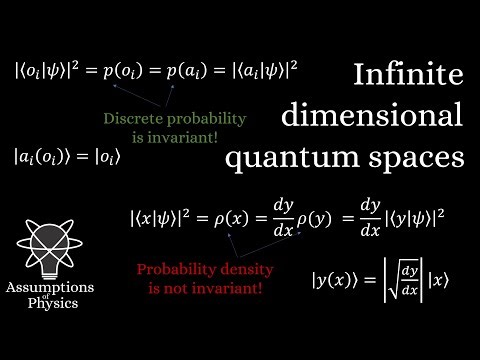 Infinite dimensional spaces in quantum mechanics