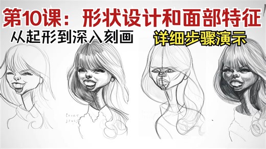 【Proko 五官系列 10】从“会画”到“擅画”的飞跃：Proko教你用形状思维，构建具有美感的面部特征