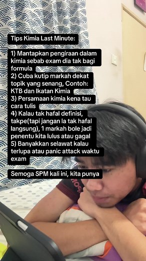 Tips Kimia Last Minute: Panduan Berkesan untuk SPM 2024