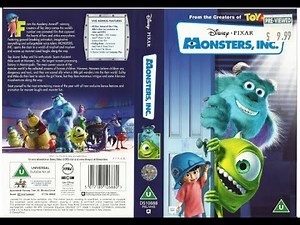 Original VHS Opening and Closing to Monsters Inc UK VHS Tape