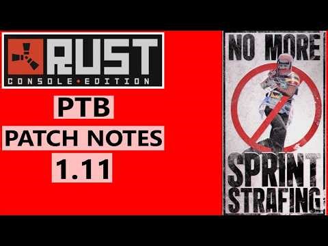 R.I.P. Side Sprint and Silencers! PTB Patch Notes 1.11 | ℝ𝕌𝕊𝕋 ℂ𝕆ℕ𝕊𝕆𝕃𝔼