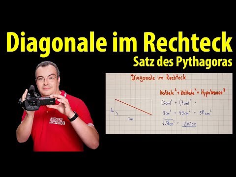 Diagonale im Rechteck berechnen - Satz des Pythagoras | Lehrerschmidt