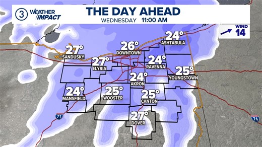 THE DAY AHEAD: Good morning! Grab a cup of coffee and let's look at what the latest model run is thinking in terms of temps and weather conditions hour-by-hour today. For the latest video forecast and to see how your #3weather team thinks it'll play out today, head on over to wkyc.com! | WKYC's Weather Warriors