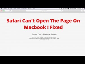 how to fix safari cannot open page on mac