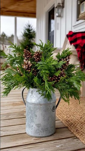 15 Simple Farmhouse Christmas Front Porch Decor Ideas