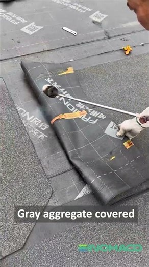 Aggregate covered bitumen membrane for waterproofing of roofdeck #waterproofing #roofing