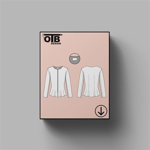 OTB Flare Round Neck Zip Jacket Vector Flat Technical Drawing Illustration Classic Blank Sketch Mock-up Template Design Tech Pack Cad - Etsy Australia