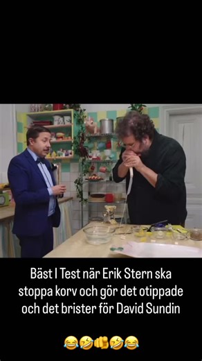 Bäst i Test (taskmaster) när Erik Stern ska stoppa korv på sitt sätt och det går lite otippat och det totalt brister för @davidsundin Alltså hur många roliga klipp finns det inte där ute - tröttar aldrig på att få skratta 🤭 Följ för fler roliga Bäst i Test klipp, tipsa gärna så letar jag upp och delar. #humor #bästitest #taskmaster | Michael Zantelid