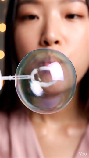 Asmr blowing bubbles