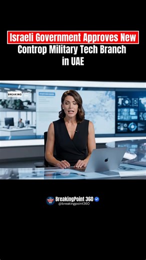 4.9K views · 77 reactions | The ISRAELI government has officially APPROVED the establishment of a CONTROP military technology branch in the UAE. This strategic expansion marks a significant development in defense collaboration and TECHNOLOGY SHARING in the Middle East, strengthening ties between Israel and the UAE. #breakingpoint360 #globalnews #middleeast #IsraelUAE #militarytech #defense #Controp | BreakingPoint 360 | Facebook