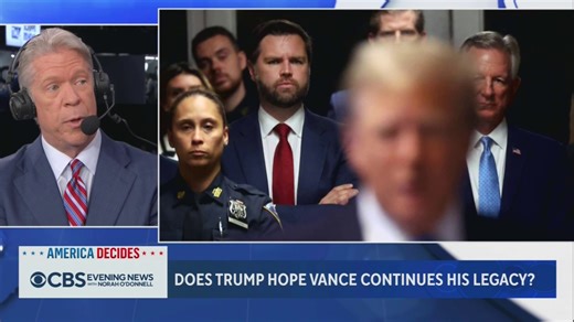 "He's a clone of Trump on the issues,” President Biden said of former president Donald Trump’s running mate selection, JD Vance. CBS News’ Major Garrett has more on what the 39-year-old senator from Ohio brings to the presidential ticket. | CBS Evening News