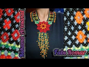 collar de chaquira flor doble 🌹❤️