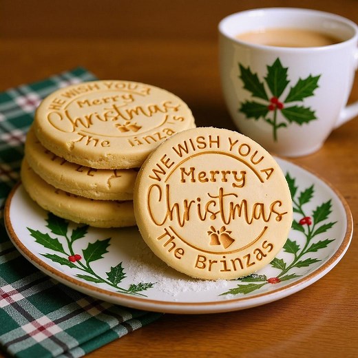 Personalized Christmas Cookie Cutter Stamp Set, Custom Family Name Stamp, 4 Festive Shapes to Choose, Perfect for Holiday Baking & Gifting - Etsy