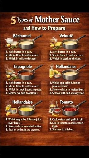 "Mother Sauces of Classical Cuisine" 🥣