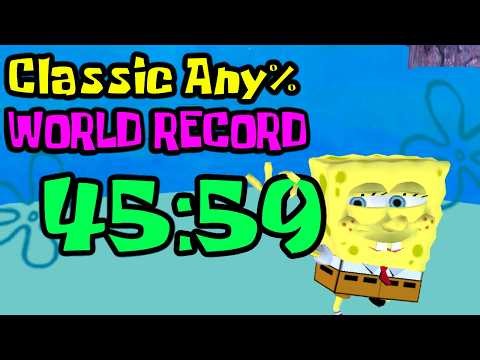 Classic Any% Speedrun World Record 45:59 - SpongeBob: Battle for Bikini Bottom (First 45:XX!)