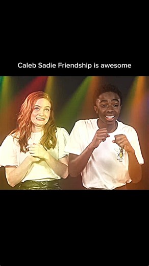 Sadie sink Caleb McLaughlin friendship so cute omg amazing #strangerthings