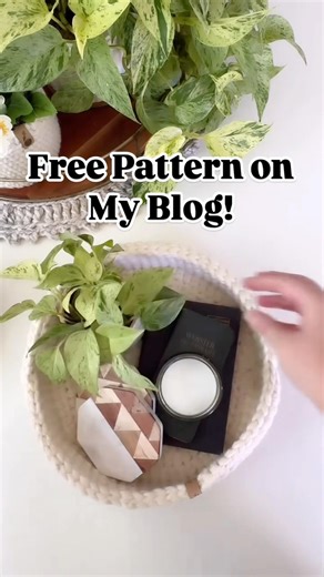Easy Crochet Basket Pattern 🧺 Quick Beginner Project #freecrochetpattern #crochetbasket