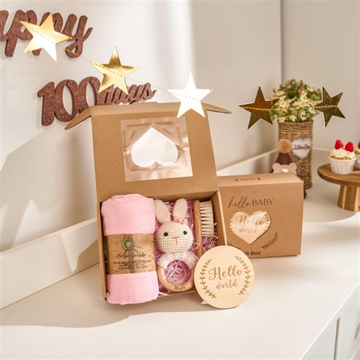 Personalized Baby Gift Set – Custom Newborn Rattle Box, Handmade Crochet Toy - Blanket, Baby Shower Gift for Girls & Boys - Etsy