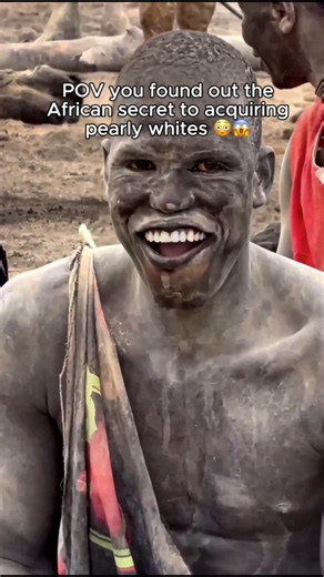 Africans Teeth Whitening Secret || #Africa #whiteteeth #shorts