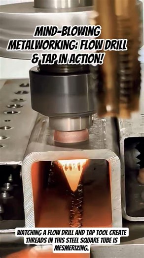 Mind-Blowing Metalworking: Flow Drill & Tap in Action! #shorts